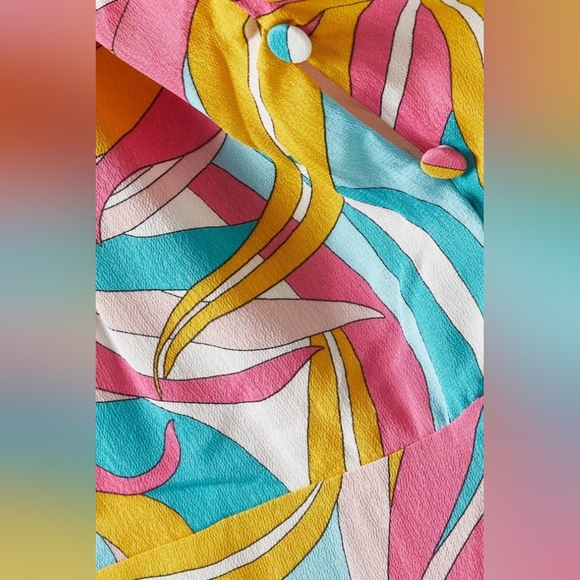 Pinko La Rioja Abito Crepe De Chine Multicolor Halter Maxi Dress Size 38 - Picture 7 of 16